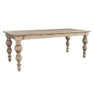 Blair 83" Natural Beige Dining Table - White-washed Natural Beige | Bed Bath & Beyond