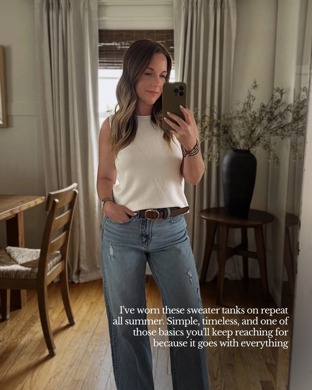 I've worn these sweater tanks on repeat all summer. Simple, timeless, and one of those basics you'll keep reaching for because it goes with everything

#LTKootd #LTKPetite #LTKMidsize