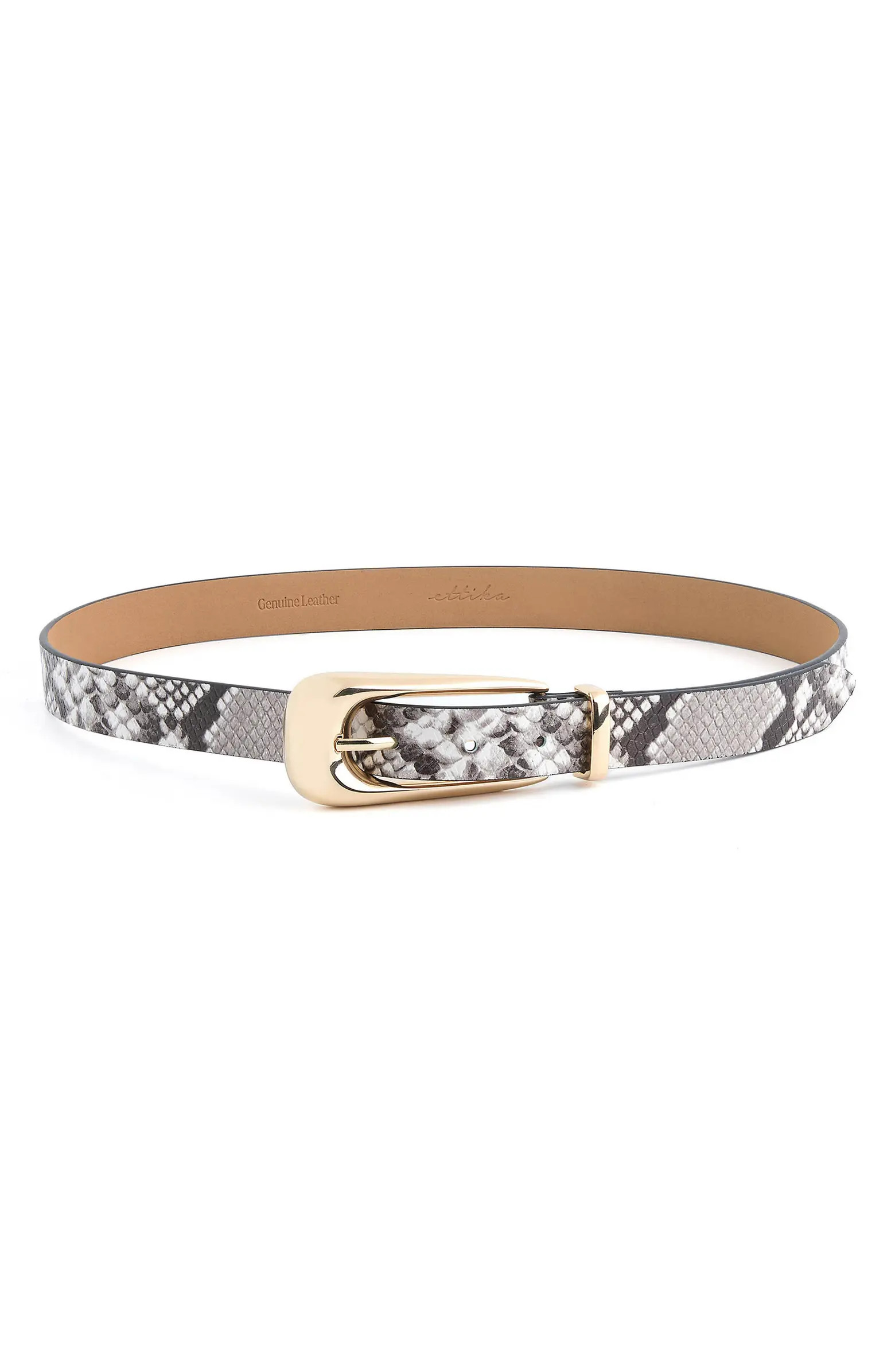 Ettika Snakeskin Print Leather Belt | Nordstrom | Nordstrom