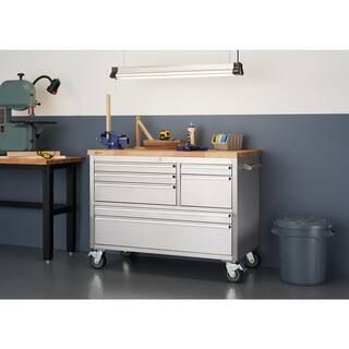 TRINITY4 ft. 7-Drawer Stainless Steel Workbench with Storage91(11)Questions & Answers (4) | The Home Depot