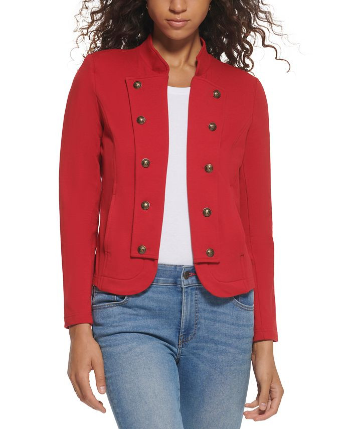 Tommy Hilfiger Military Band Jacket & Reviews - Jackets & Blazers - Women - Macy's | Macys (US)
