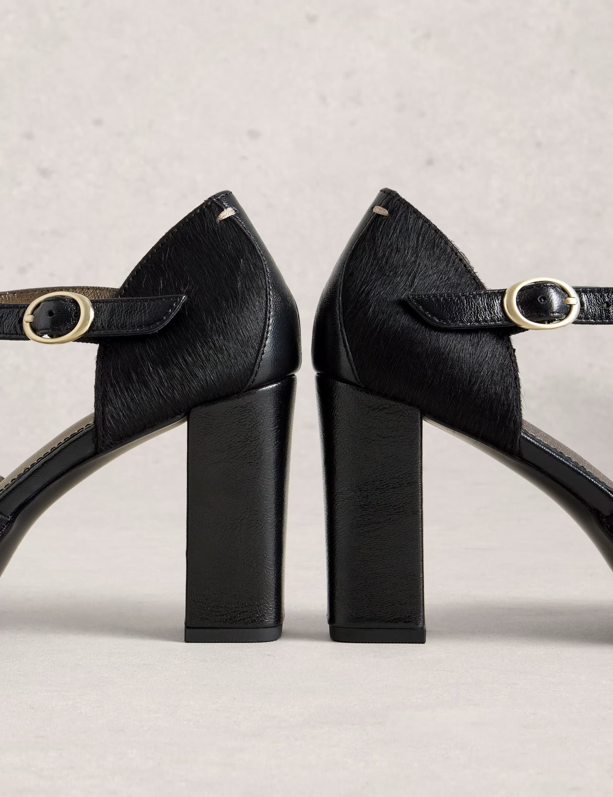 Leather Metallic Ankle Strap Platform Shoes | Marks & Spencer (UK)