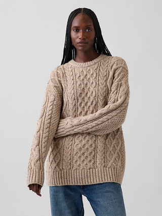 Oversized Cable-Knit Sweater | Gap (CA)