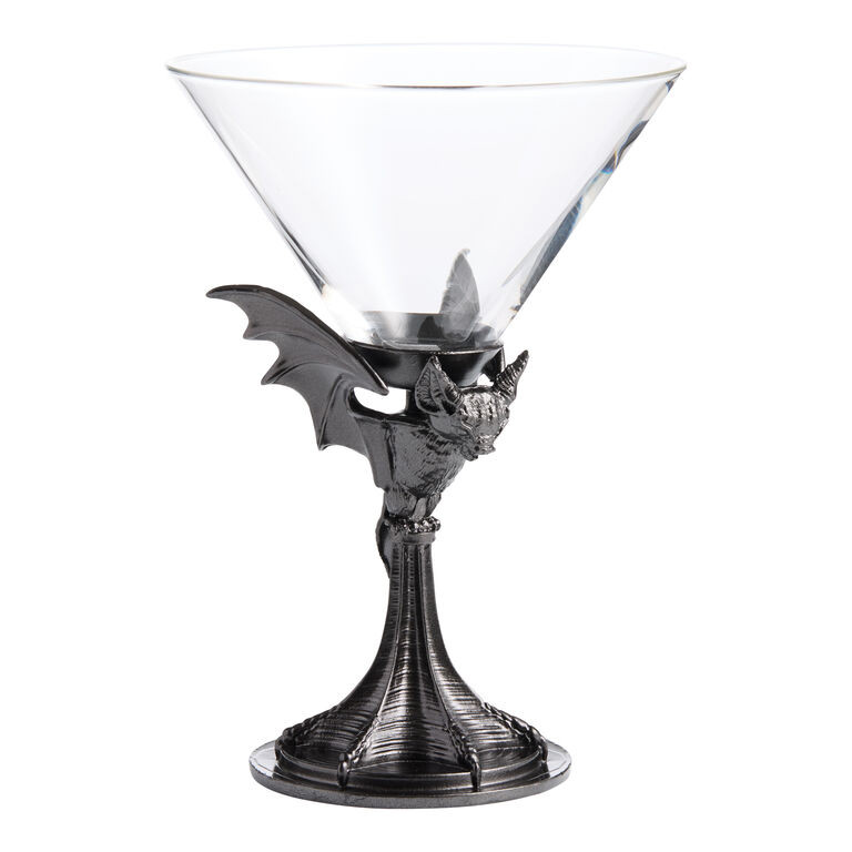 Gunmetal Bat Martini Glass | World Market