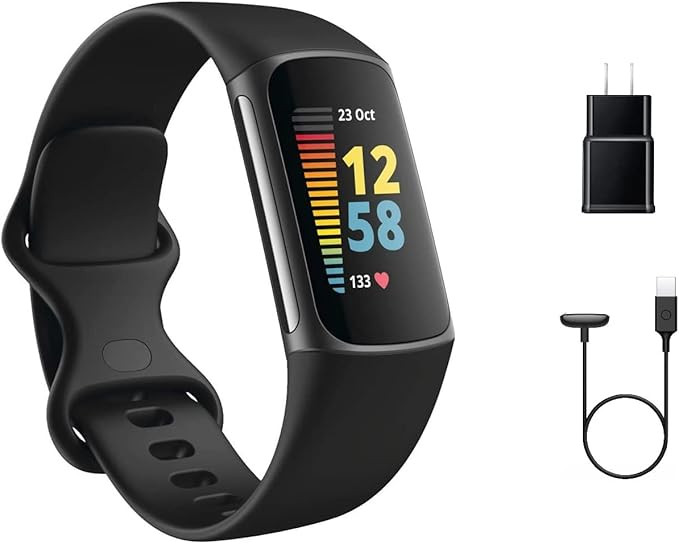 Fitbit Charge 5 Advanced Fitness Tracker with GPS, Heart Rate, Sleep & Health Tracker - Power Bun... | Amazon (US)