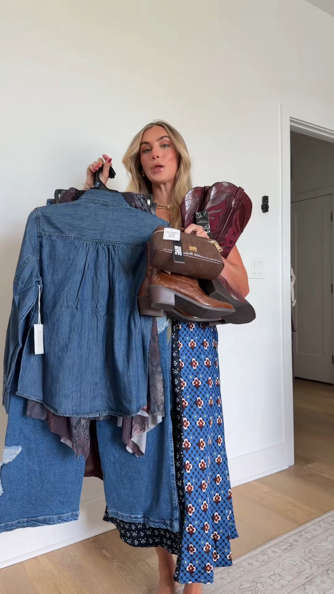 #walmartpartner @walmart fashion has been outdoing themselves lately especially with the fall fashion finds! 🥹 easier than ever to build out your dream wardrobe on a budget! #walmartstyle #walmart

What I ordered: No Boundaries Mid Rise Baggy Jeans size 00 dark wash. Scoop Women’s Fleece Flare Leg Sweatpants size xs regular. Free Assembly Women's Long Sleeve Tie Neck Shirt size xs. No Boundaries Women’s Cowboy Booties size 8. Madden NYC Women’s Lace Trim Satin Slip Dress size XXS. Madden NYC Women's Asymmetrical Midi Skirt size xs. Madden NYC Women’s Asymmetrical Lace Top size xs. Madden NYC Women's Studded Off The Shoulder Pullover size xs. Madden NYC Women's Star Patch Wide Leg Jeans size 00. Madden NYC Women's Small Top Zip Faux Suede Handbag, Cognac. Madden NYC Women's Faux Leather Croco Butterfly Boots size 8. Madden NYC Women's Studded Mule Heels size 8. Madden NYC Women's Vanity Case. Scoop Women's Sporty Lace Sneakers.

#LTKootd #LTKSeasonal #LTKdayinmylife