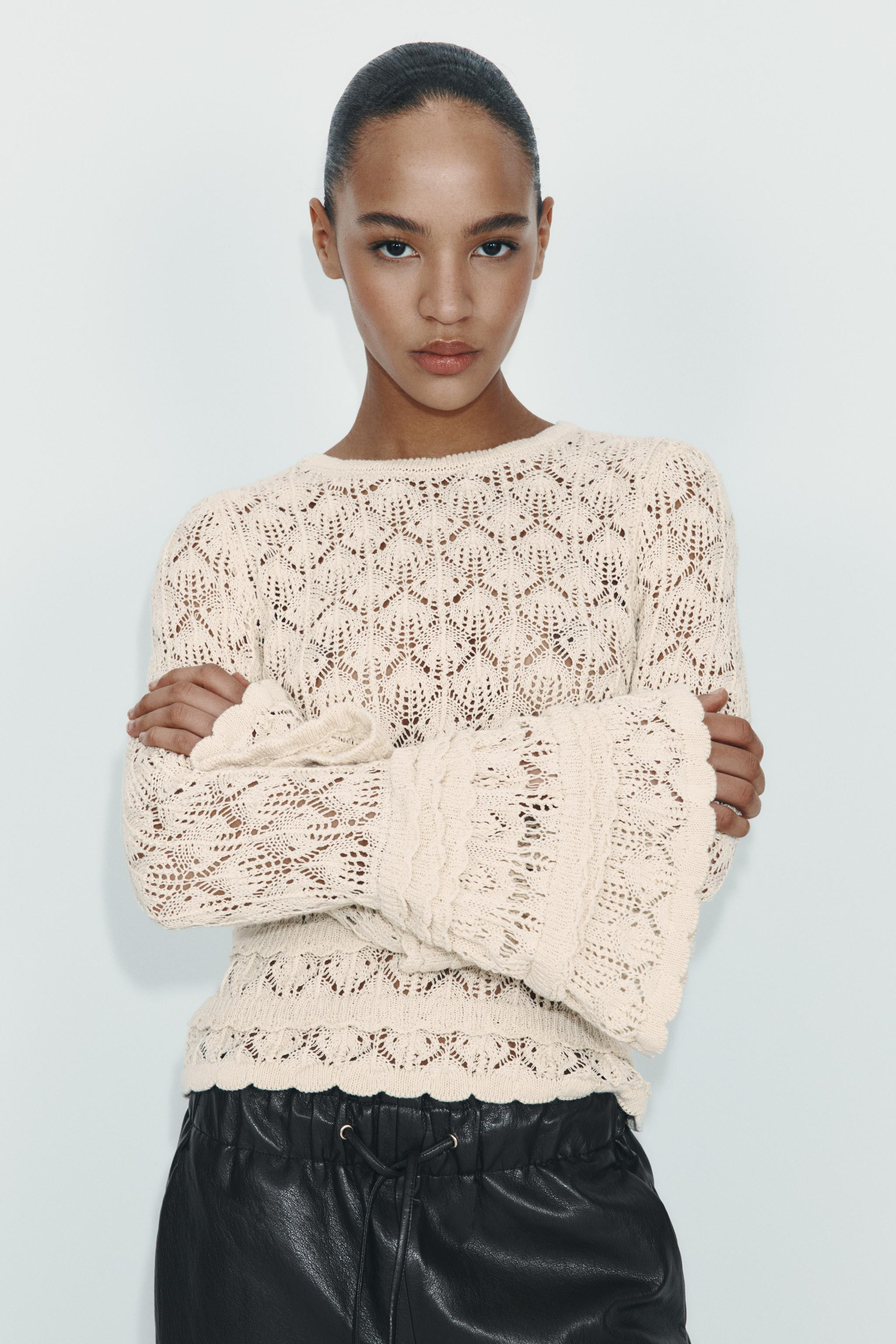 FLARED SLEEVE KNIT JUMPER | Zara AU