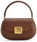 JW PEI Women's Zuri Hand Woven Round Top Handle Bag - Brown | Amazon (US)