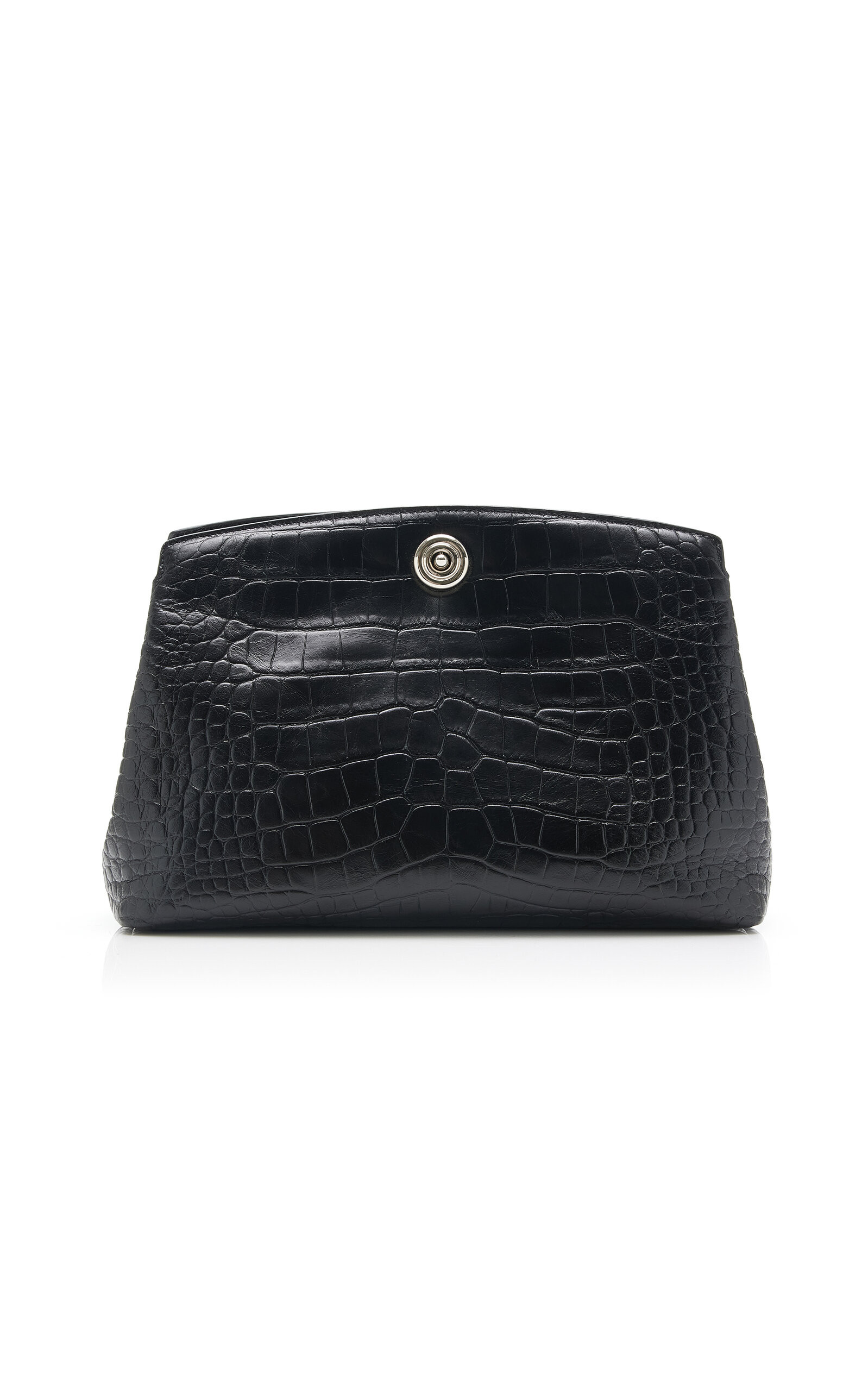 Pushlock Croc-Embossed Leather Clutch | Moda Operandi (Global)