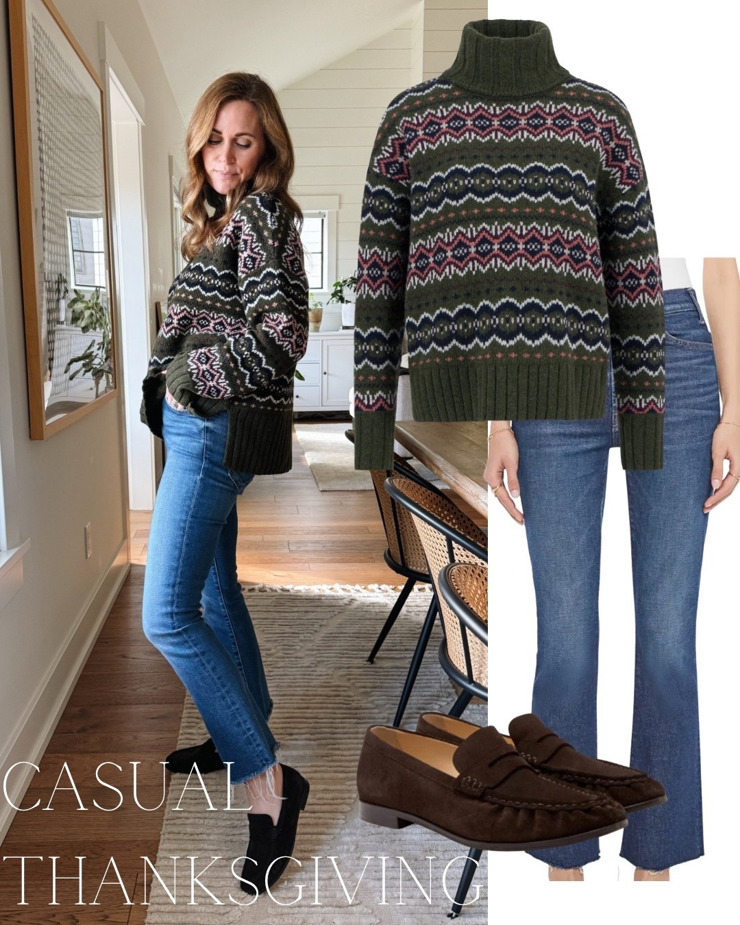 Sweater size us6
Jeans size 25
Thanksgiving outfit 

#LTKOver40 #LTKSeasonal #LTKHoliday