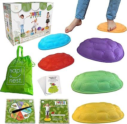Hapinest Turtle Steps Balance Stepping Stones Obstacle Course Coordination Game for Kids - Indoor... | Amazon (US)