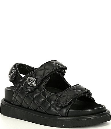 Kurt Geiger London Orson Leather Quilted Platform Slingback Sandals - 40.5(9.5) | Dillard's