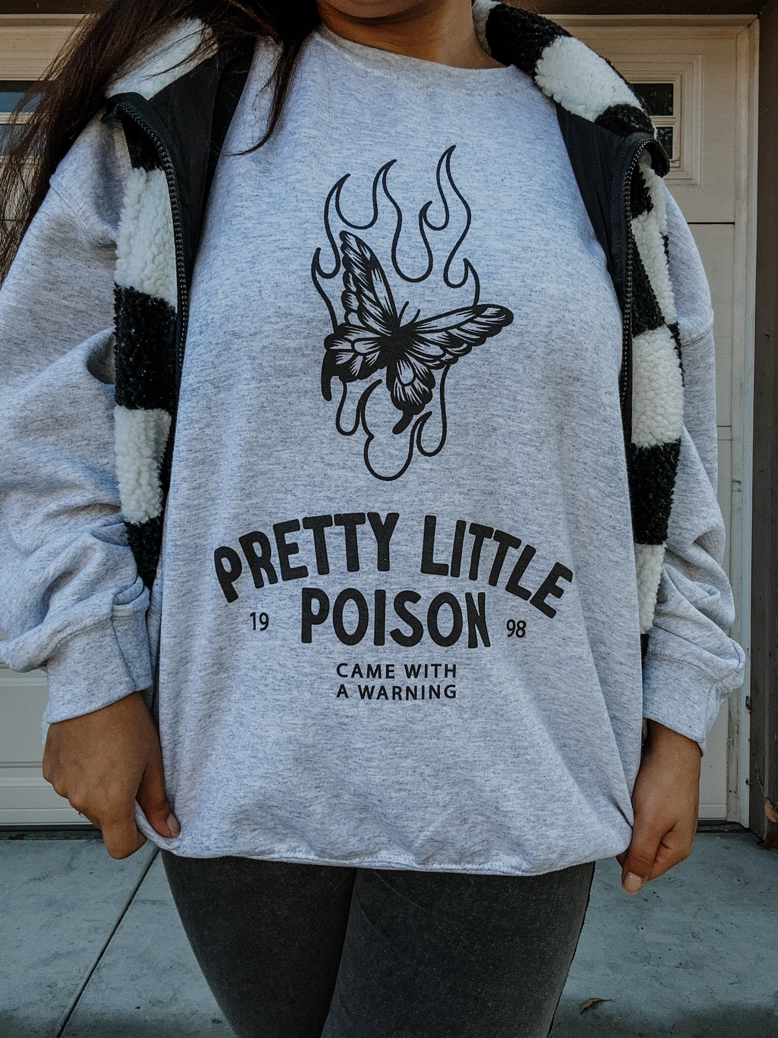 Slater vintage with the best graphics 🦋 

Pretty little poison country music country concert butterfly flames graphic crewneck 

#LTKStyleTip #LTKFindsUnder50 #LTKU