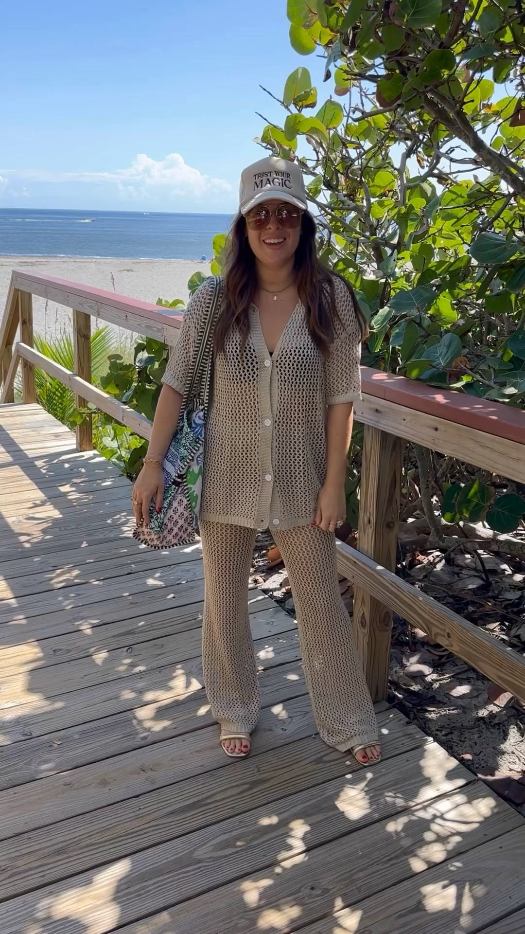 Beach outfit! I love this Amazon set I’m wearing a size Medium