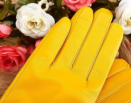 NappaNovum Women's Italian Leather Gloves Lambskin Winter Comfort Gloves (Touchscreen or Non-Touchsc | Amazon (US)