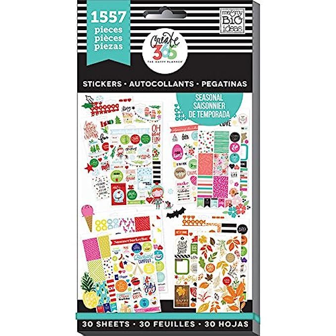 me & my BIG ideas PPSV-04 Create 365 The Happy Planner Sticker Value Pack Planner, Brilliant Year Se | Amazon (US)