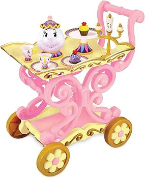 Disney Store Official Beauty and The Beast ''Be Our Guest'' Singing Tea Cart Play Set, Tea Party ... | Amazon (US)