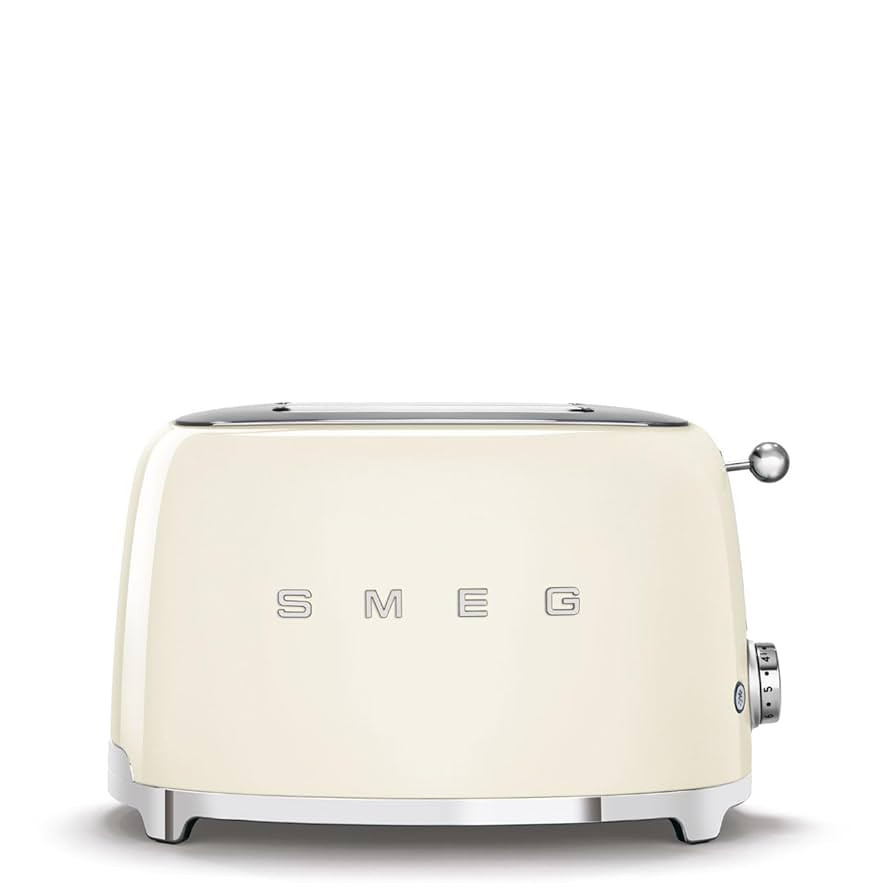 SMEG 2 Slice Toaster with 6 Presets and Defrost Function and Removable Crumb Tray (Cream) | Amazon (US)