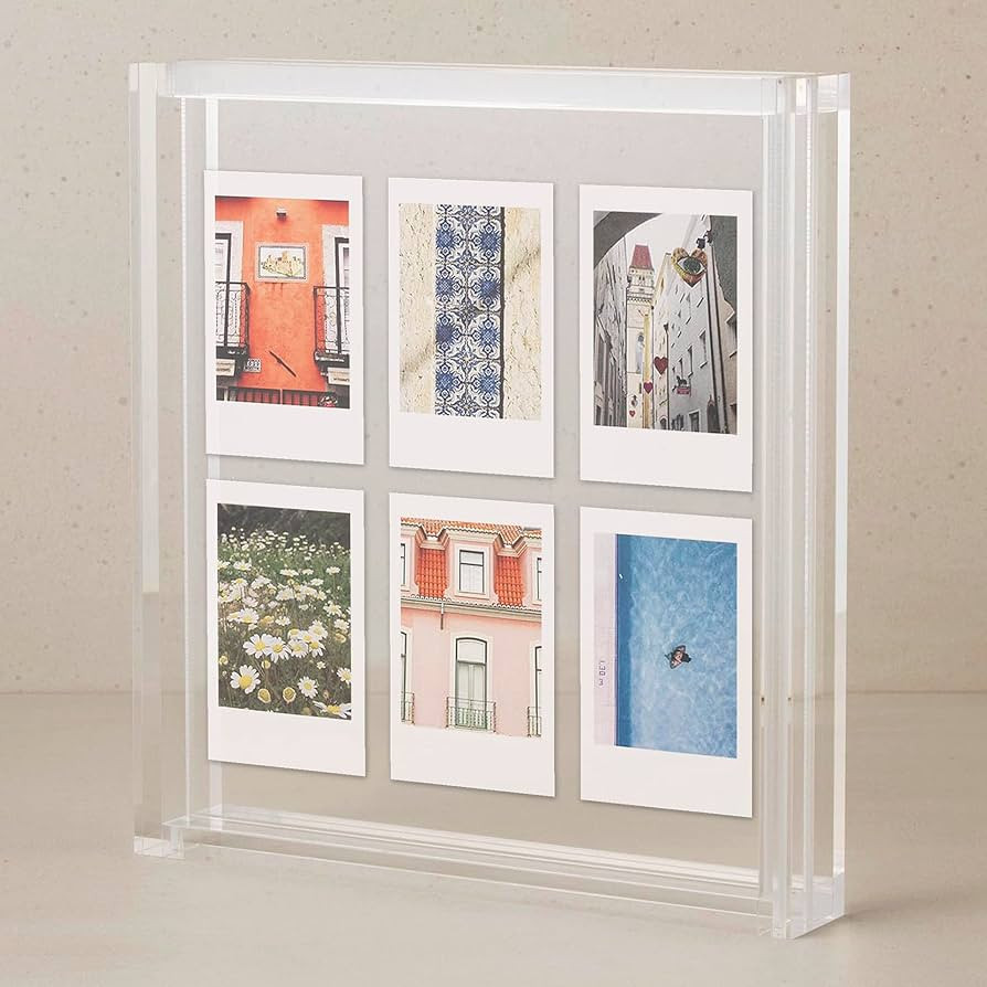 Instax Mini Picture Frames - Small Acrylic Display Box Frame Stylish Home Decor Holds Instax Mini... | Amazon (US)