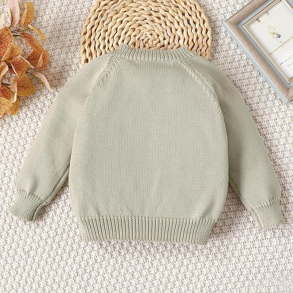 Lamgool Infant Baby Pullover Sweater Knitted Button Down Toddler Kids Sweatshirt for Spring | Amazon (US)