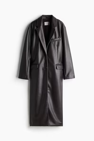 H & M - Beschichteter Mantel in Oversize-Passform - Braun - Damen | H&M (DE, AT, CH, NL, FI)