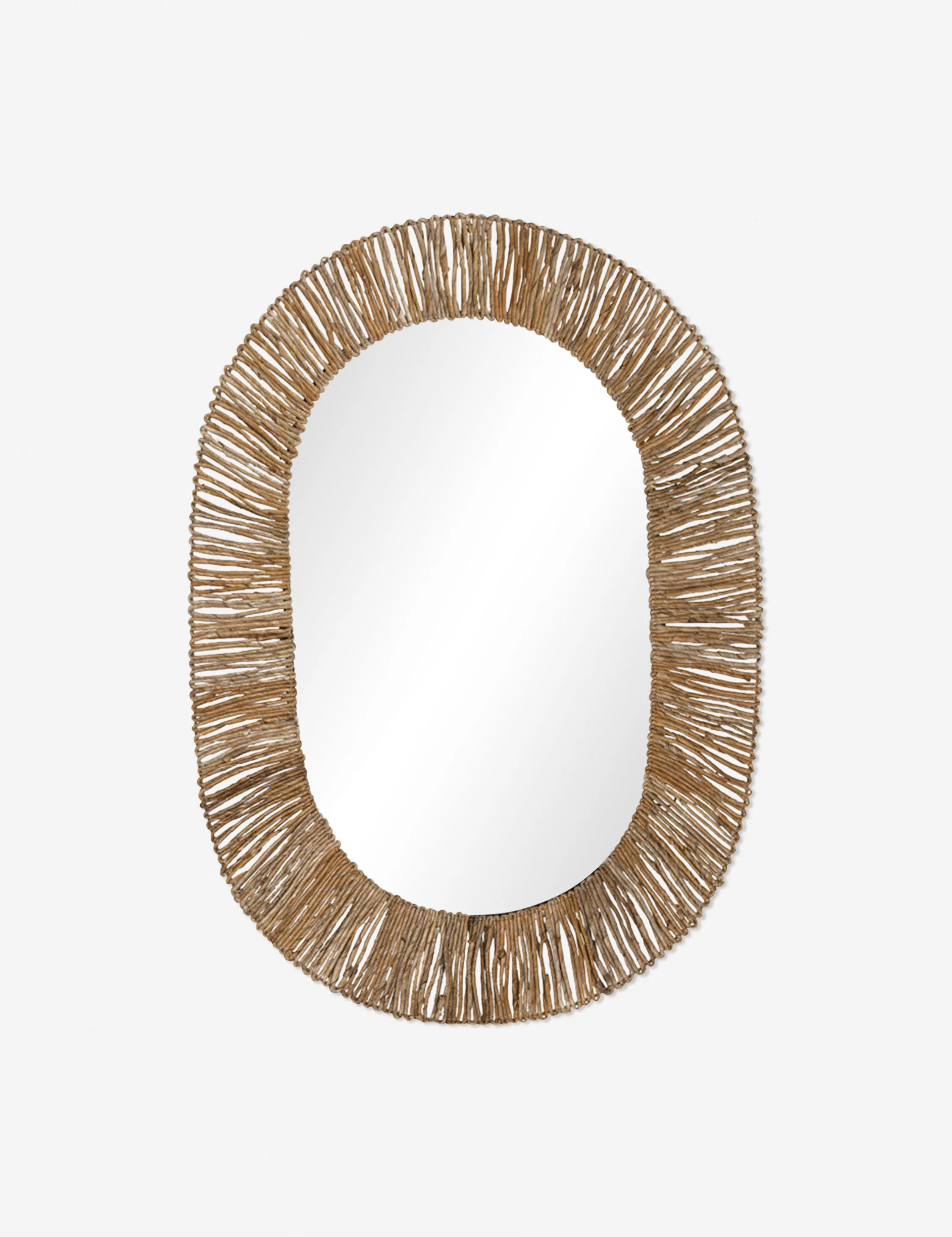 Itzayana Oval Mirror, Natural | Lulu and Georgia 