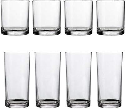 Classic 8-piece Premium Quality Plastic Tumblers | 4 each: 12-ounce and 16-ounce | Amazon (US)