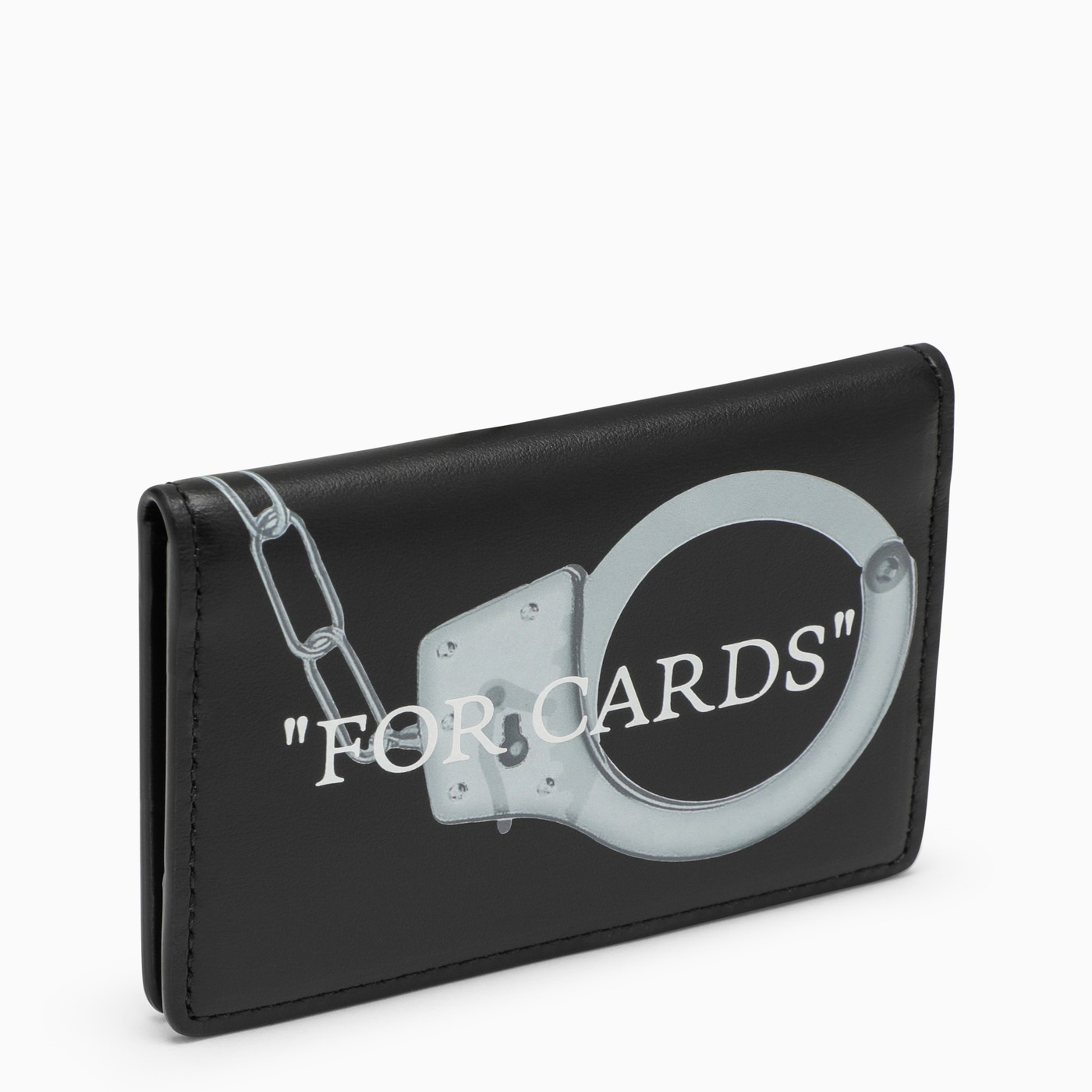 Black/white leather card case | The Double F