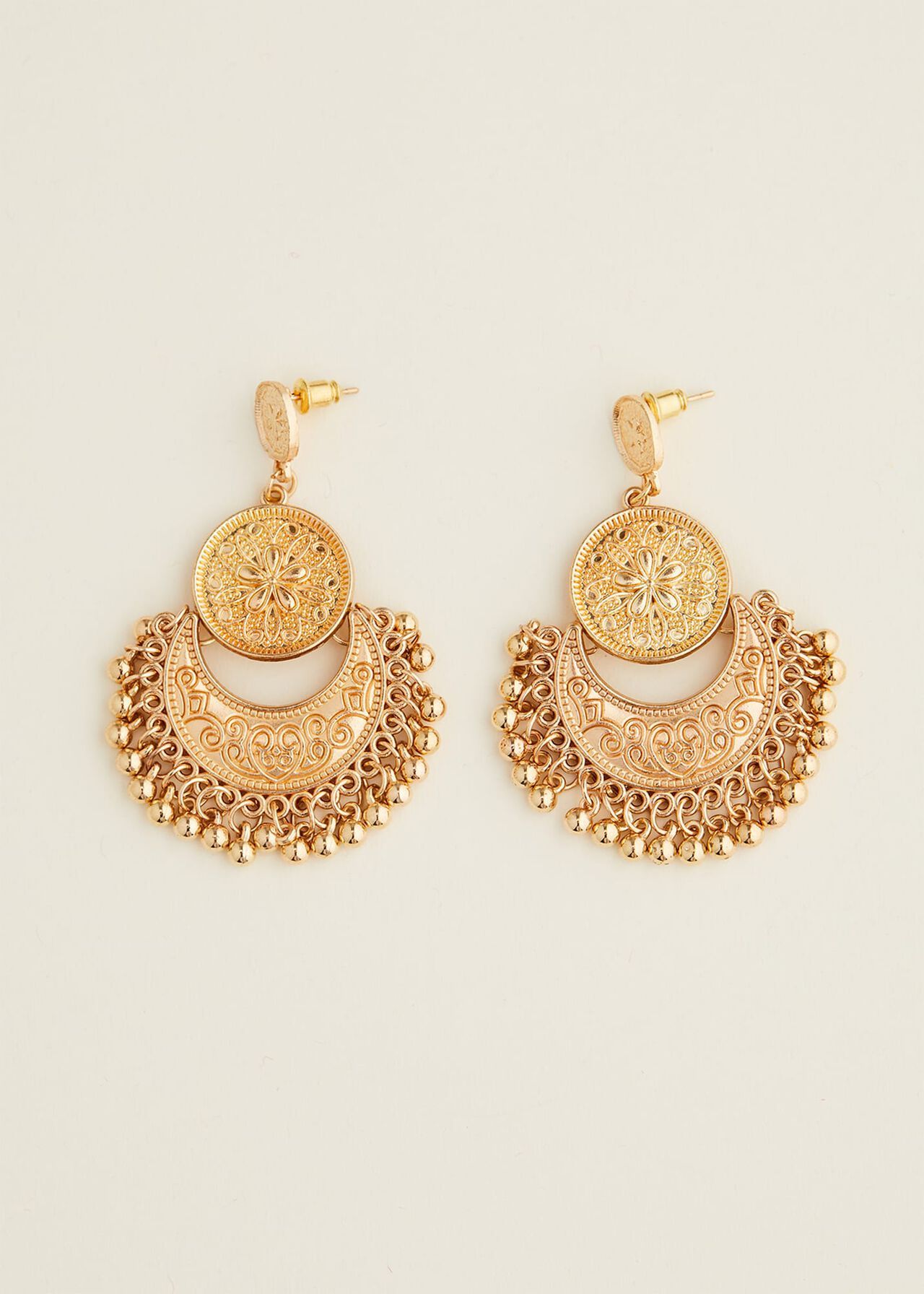 Textured Disc Drop Earring | Phase Eight (UK)