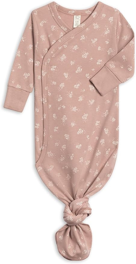 Colored Organics Baby 100% Organic Cotton Newborn Knotted Gown - Infant Indy Kimono Wrap Front Ti... | Amazon (US)