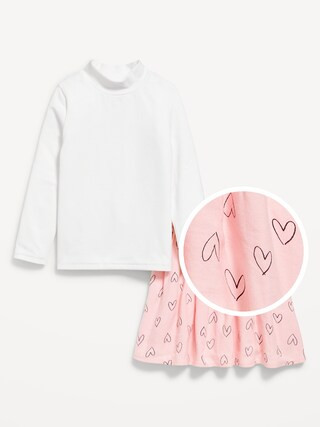 Mock-Neck Top and Skirt Set for Toddler Girls | Old Navy (US)