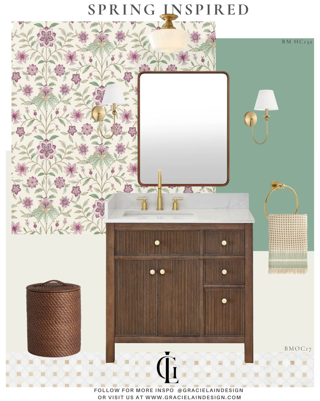 Looking forward to spring? 🌿 This cheerful powder room brings the sunshine in—layered with lush greens, rich plums, and all the gorgeous colors of nature. A creamy backdrop keeps it soft and inviting, while warm woods and brass accents add that perfect golden glow.
It’s fresh without being fussy. Bold, yet beautifully balanced. Like stepping into spring… in a room. 🌸✨
Ready to bring this kind of joy into your home? Visit gracielaindesign.com to start your transformation.
#SpringInspired #PowderRoomDesign #ColorStory #InteriorDesign #NatureInspired #BrassDetails #WarmWoods #DesignDetails #HomeInspiration #GracielaInDesign 

 #LTKSeasonal #LTKHome #LTKSaleAlert