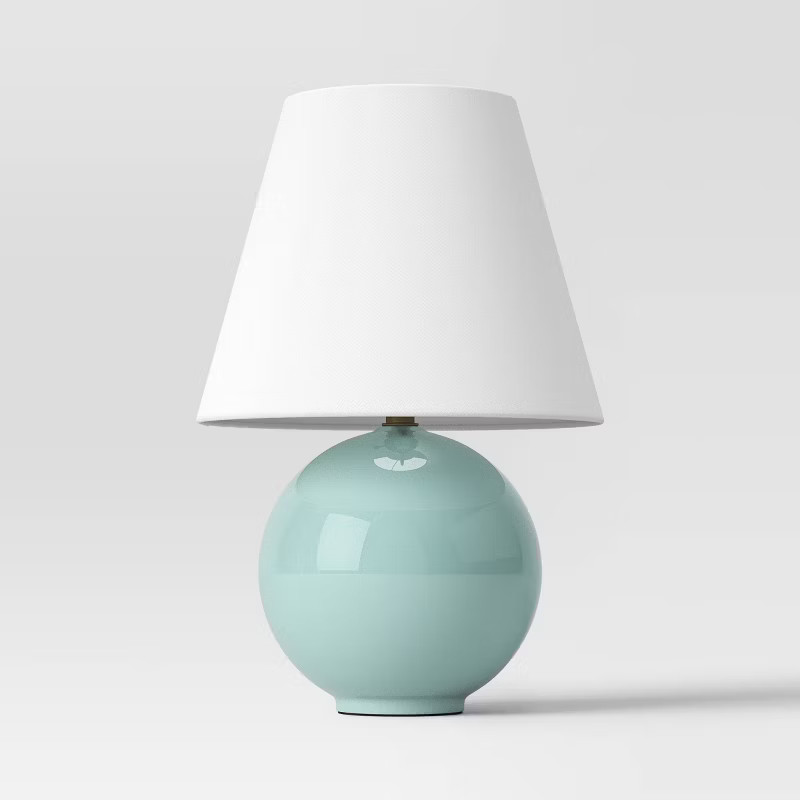 Round Table Lamp with Tapered Shade Blue - Threshold™ | Target