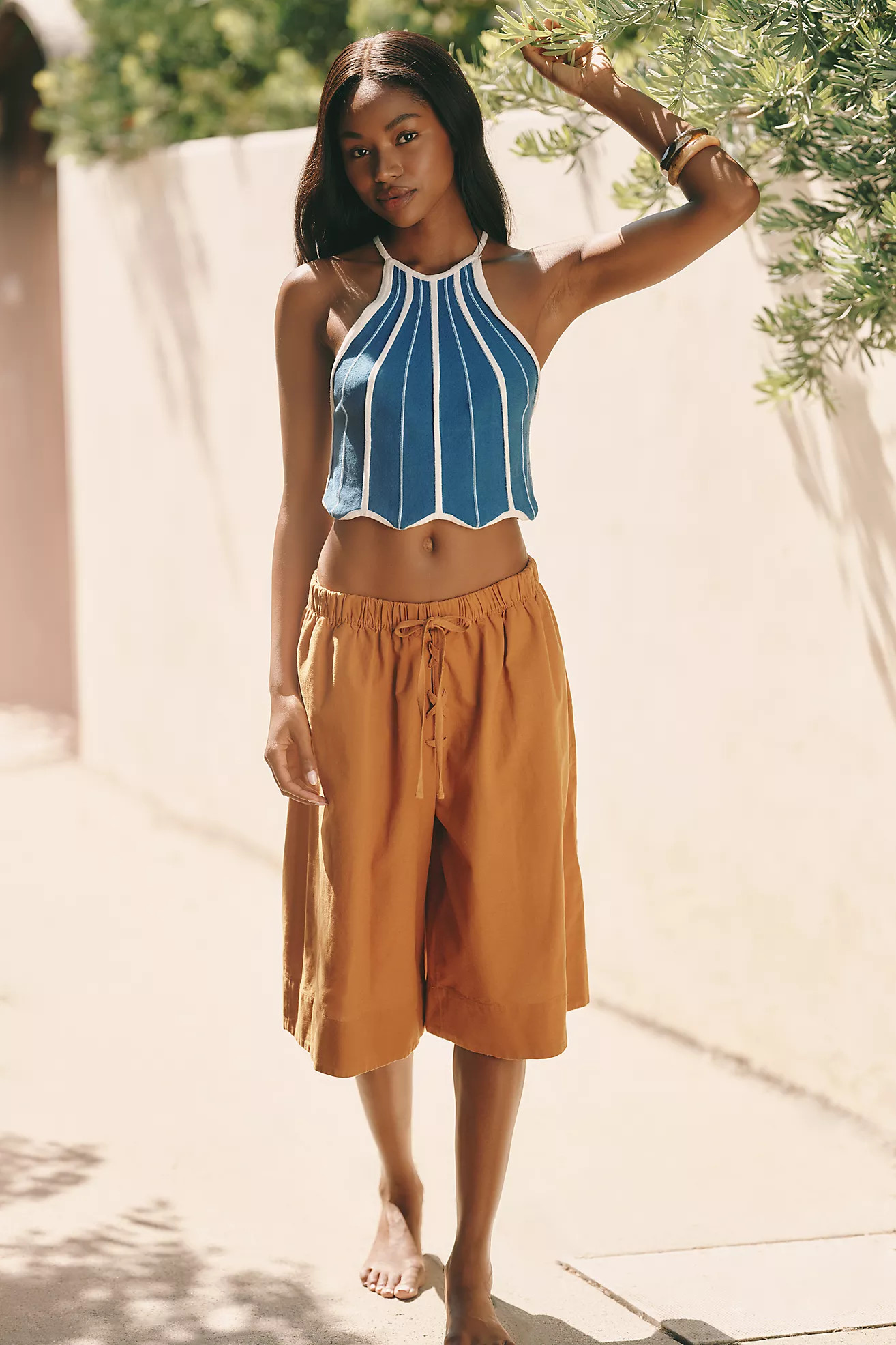 Celandine Oversized Bermuda Pants | Anthropologie (US)