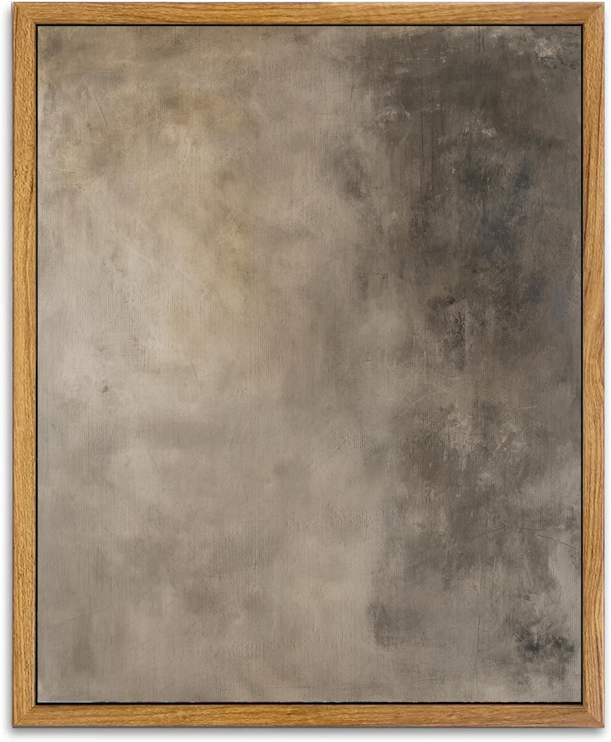 KBKBART Framed Neutral Wall Art, Earthy Abstract Canvas Oil Painting, Minimalist Textural Artwork... | Amazon (US)