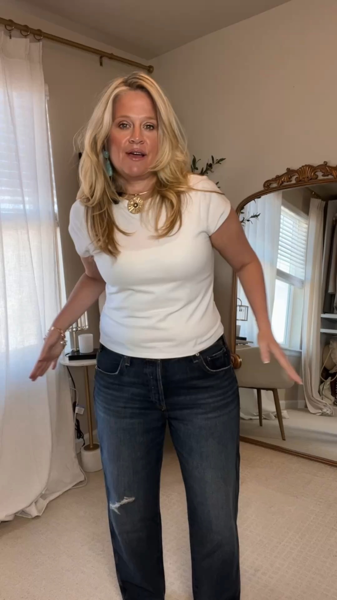 ✨Tap the bell, save and ❤️ for over 40 fashion, midlife style, midsize fashion and luxury looks for less. 

Top most worn jeans, wearing 14 size up for a very relaxed baggy fit or stay tts.

👑"Helping you look good, feel good!" - Lindsey Denver

Comment SHOP below to receive a DM with the link to this post on my LTK ⬇ https://liketk.it/6cp1F ltkvideo trgtdealday2022 walmart_july2022