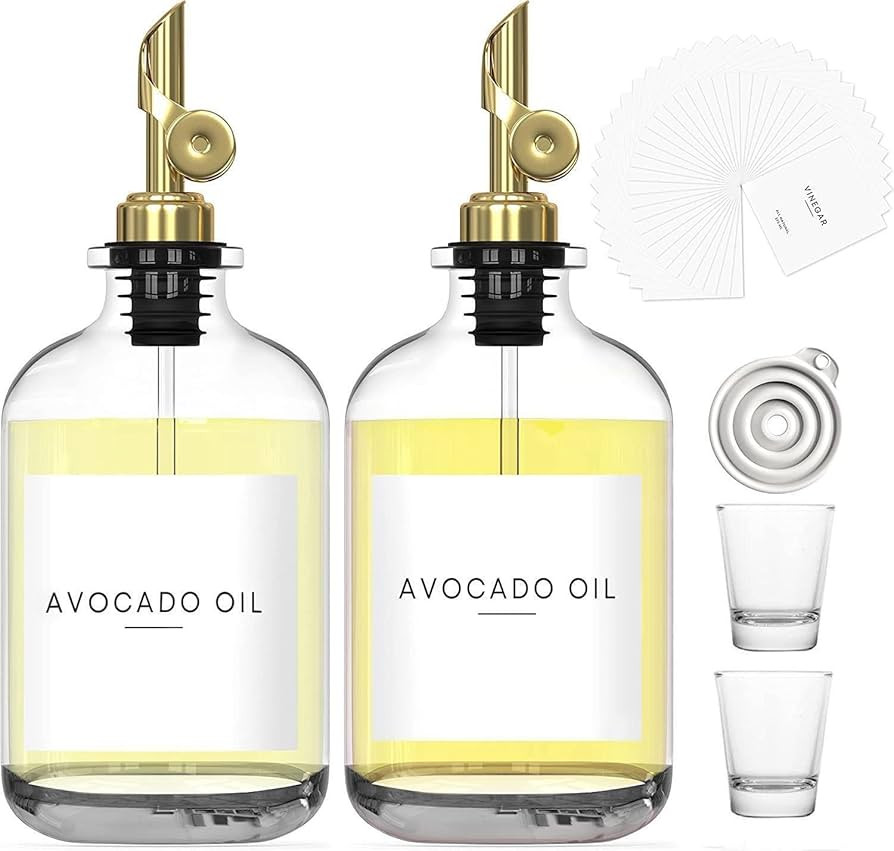 MEETOZ Olive Oil Dispenser Bottle for Kitchen, Coffee Syrup Dispenser, Glass Oil and Vinegar Disp... | Amazon (UK)