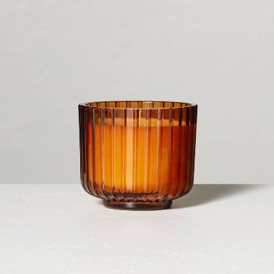 Ribbed Glass Harvest Spice Jar Candle Orange - Hearth & Hand™ with Magnolia | Target