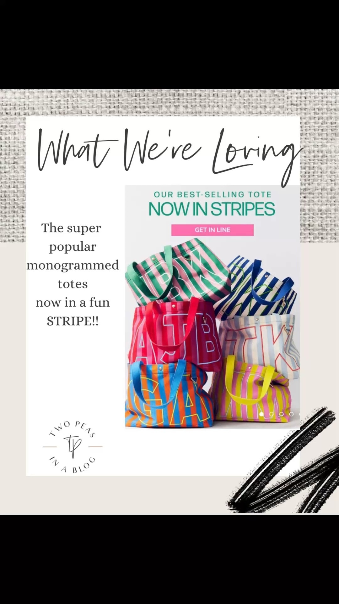 Baublebar customer canvas totes. Now in a fun stripe. Summer canvas bags. 

#LTKOver40 #LTKSeasonal