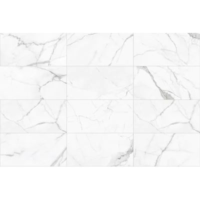 Satori  Statuario Matte 12-in x 24-in Matte Porcelain Marble Look Floor Tile | Lowe's