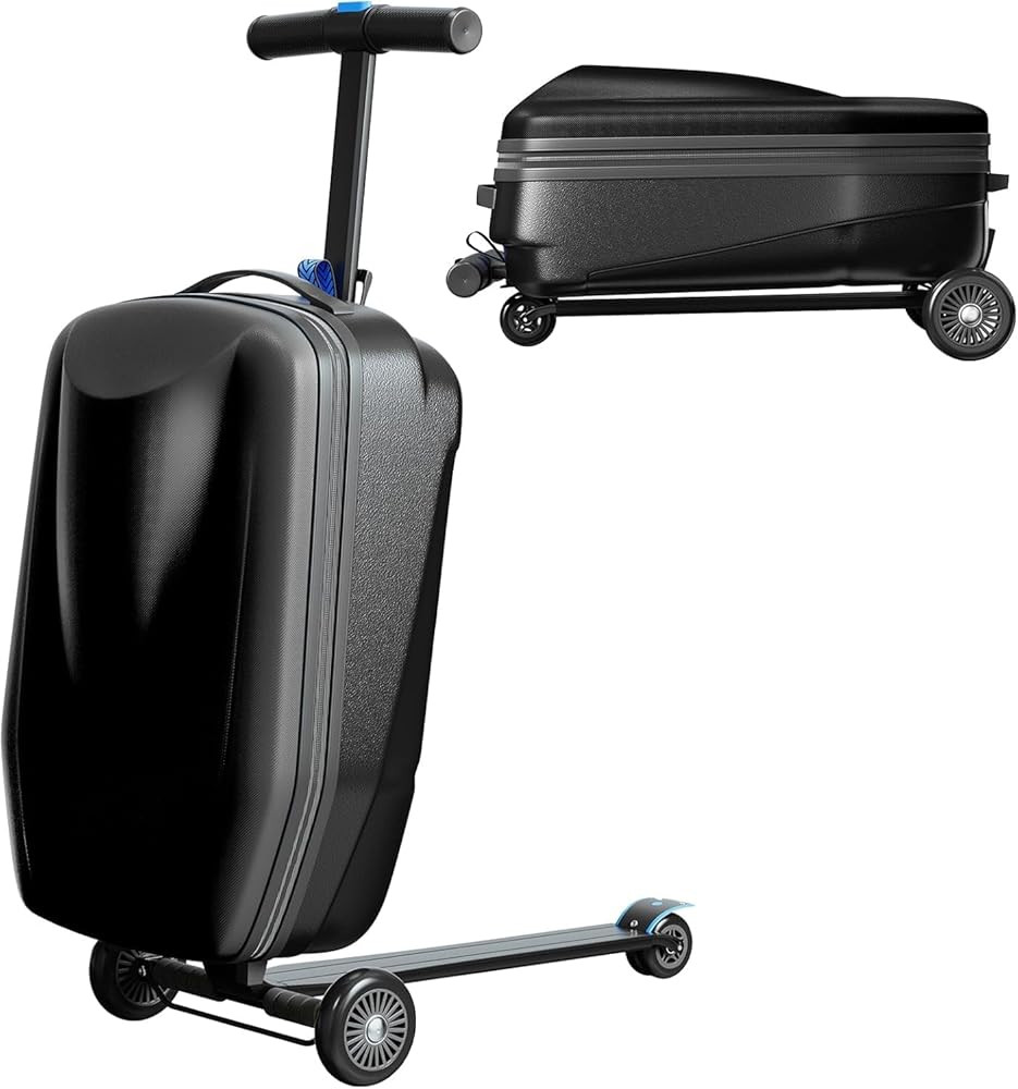 TABU 21" 3-D Hardshell Scooter Suitcase for Kid & Adult, Foldable Carry-on Scooter Luggage with T... | Amazon (US)