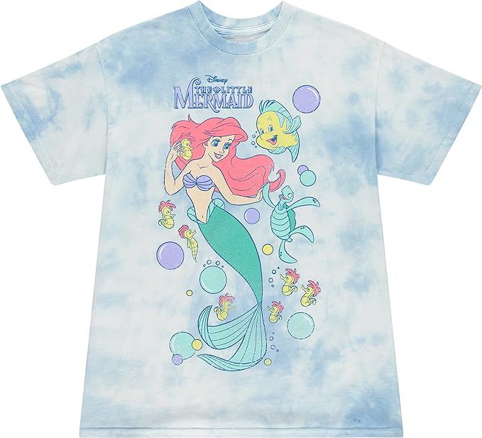 Disney Mens The Little Mermaid Ariel Throwback Vintage Tie Dye T Shirt       Send to LogieInstant... | Amazon (US)