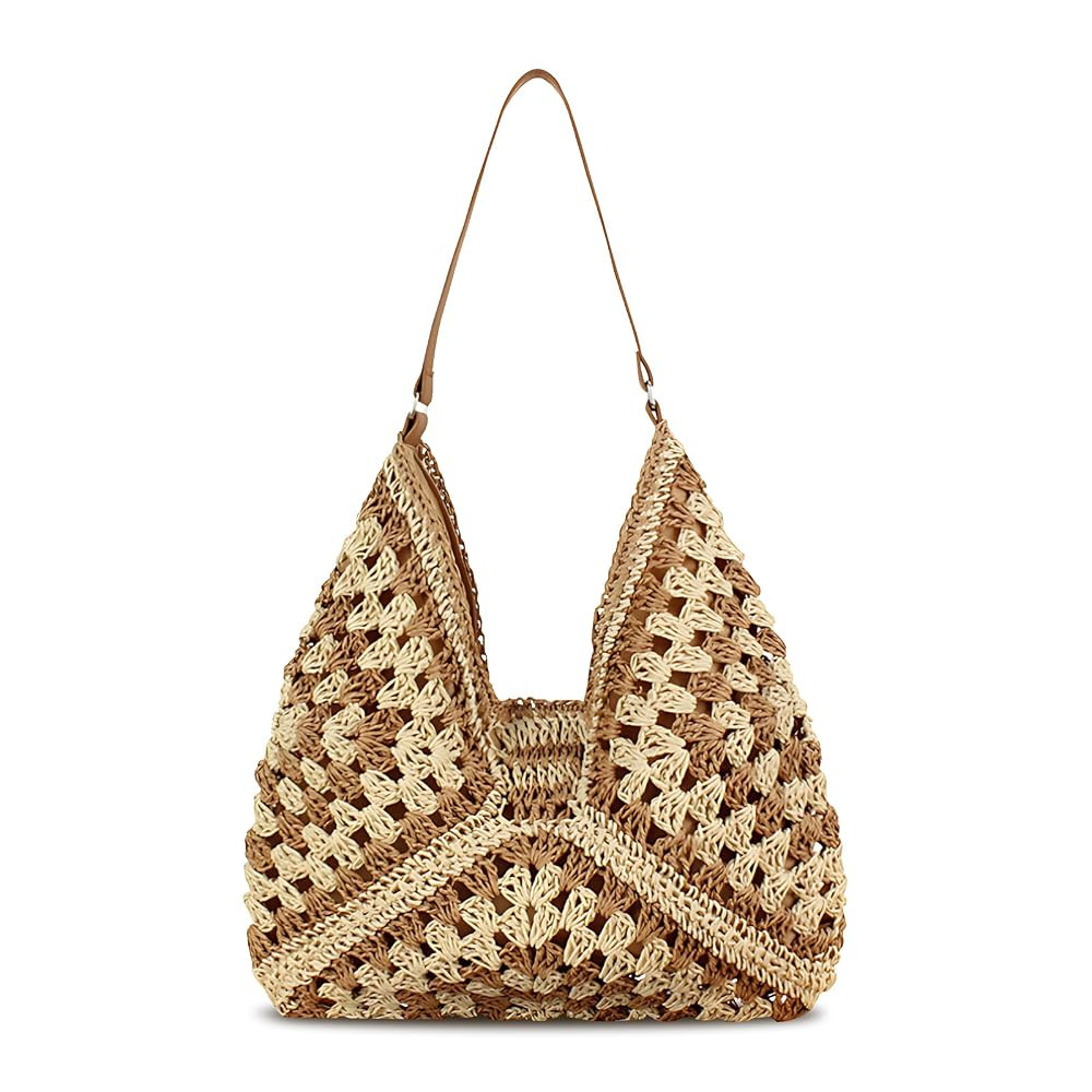 Bototack Straw Beach Bag For Women, Large Straw Bags Weave Handmade Handle Tote Bag, Bohemian Sum... | Amazon (UK)