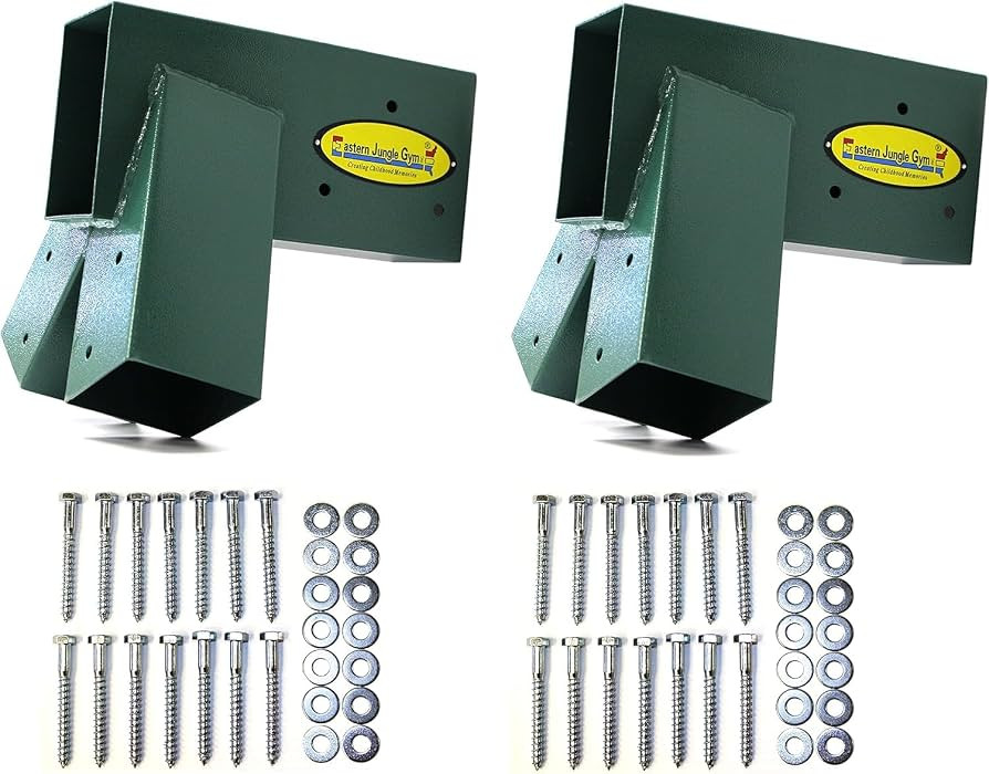 Eastern Jungle Gym Easy 1-2-3 A-Frame 2 Brackets for Swing Set with All Mounting Hardware, Green | Amazon (US)