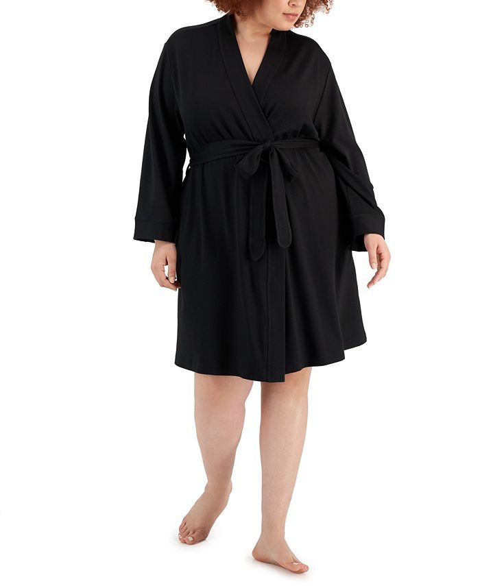 Charter Club Plus Size French Terry Wrap Robe, Created for Macy's & Reviews - All Pajamas, Robes ... | Macys (US)