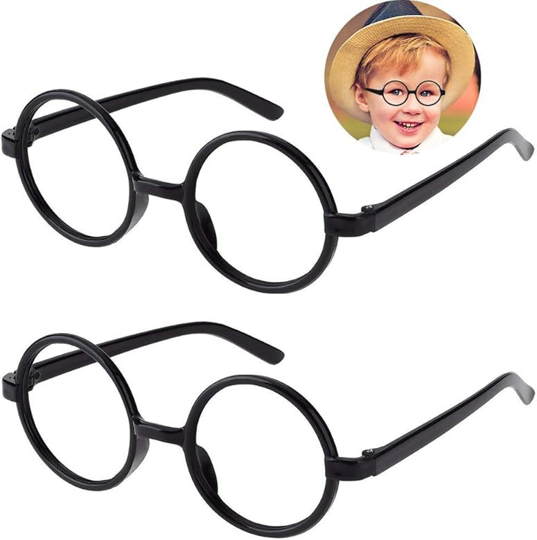 Kids Wizard Glasses Retro Round Glasses Frame No Lenses for Christmas Costume Party Cosplay Suppl... | Amazon (US)