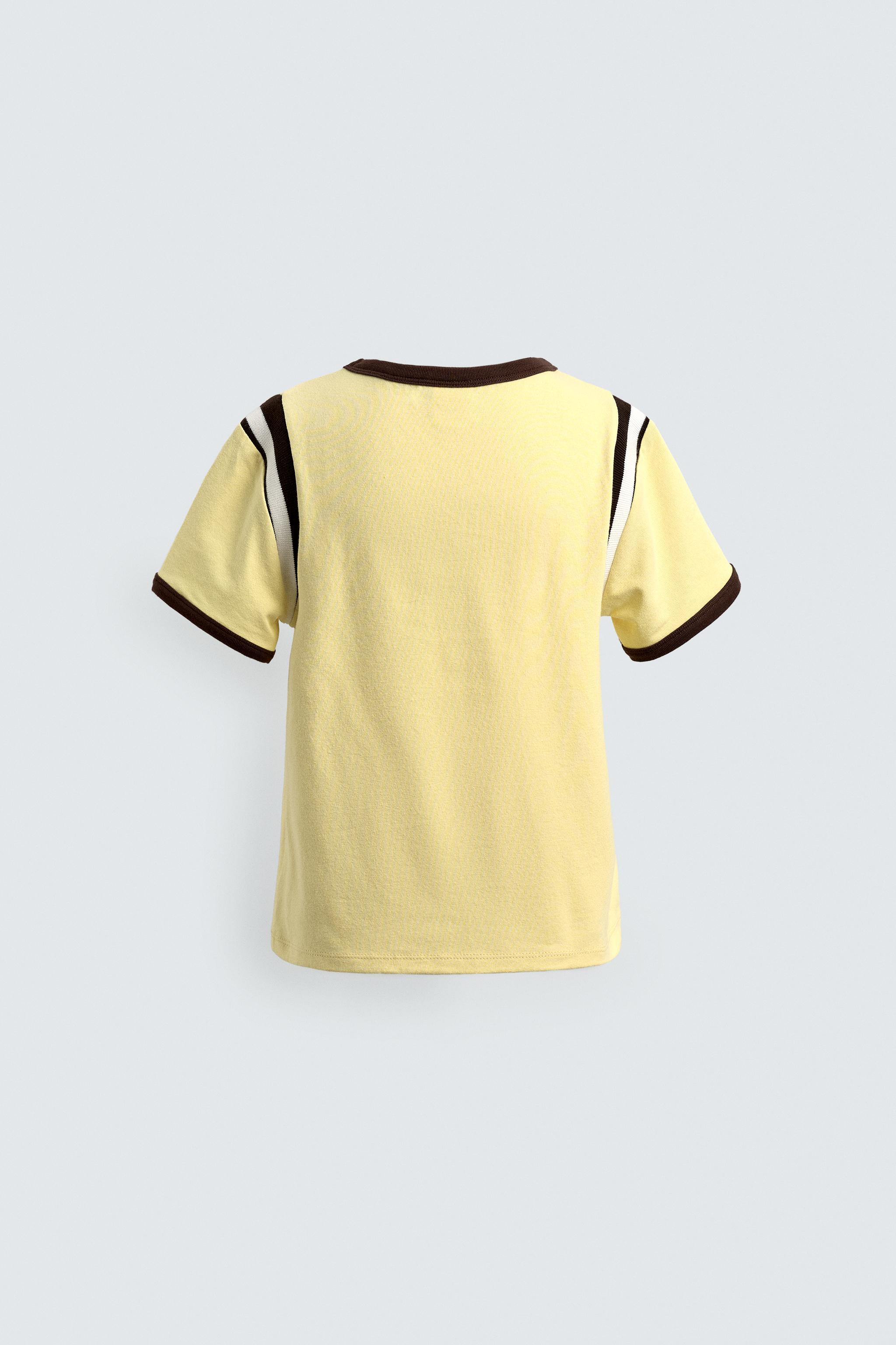 RIB T-SHIRT WITH CONTRAST TEXT HARRY LAMBERT FOR ZARA X DISNEY | Zara US