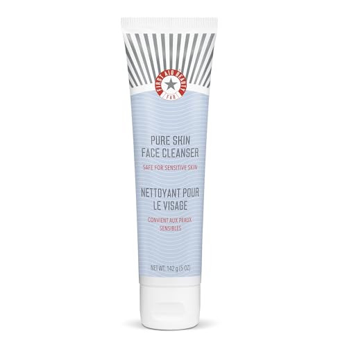 First Aid Beauty Pure Skin Face Cleanser, Sensitive Skin Cream Cleanser with Antioxidant Booster, 5 oz. | Amazon (US)