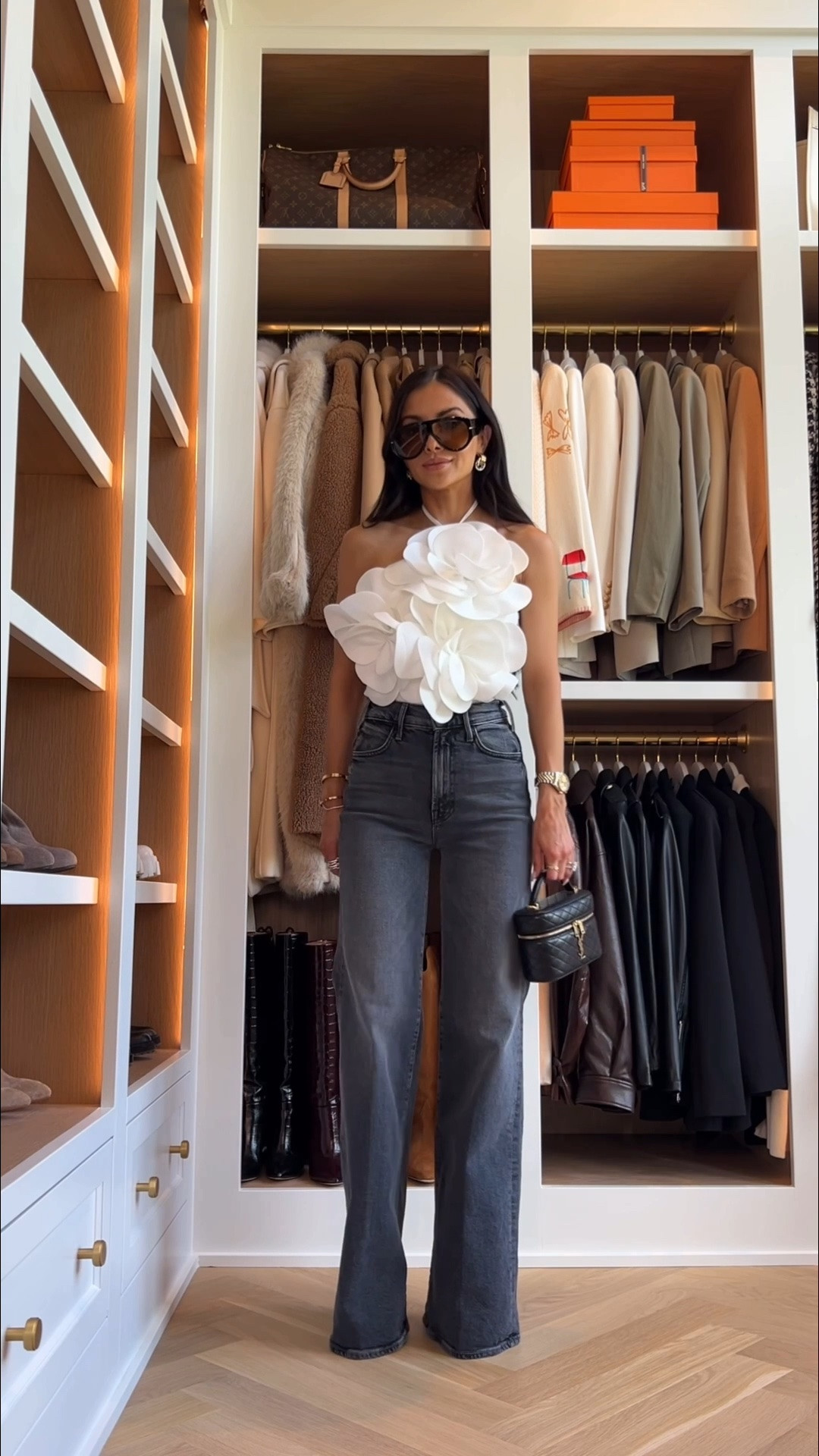 The most flattering jeans in a new wash
Mother jeans in gray wearing a 23
Amazon black tank
Amazon white floral top 
Amazon sunglasses

#LTKOver40 #LTKootd #LTKmomlife