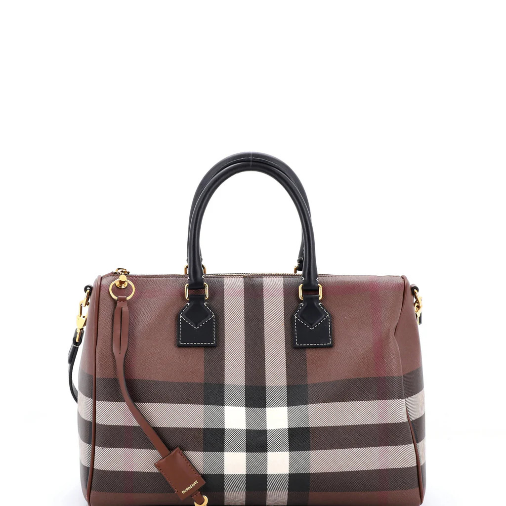 Bowling Bag Check E-Canvas Medium | Rebag